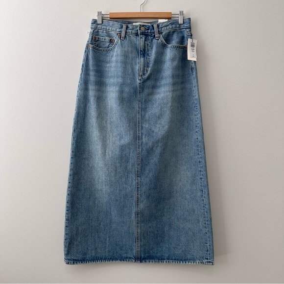 Aritzia Light Blue Denim Maxi Skirt - Picture 3 of 16